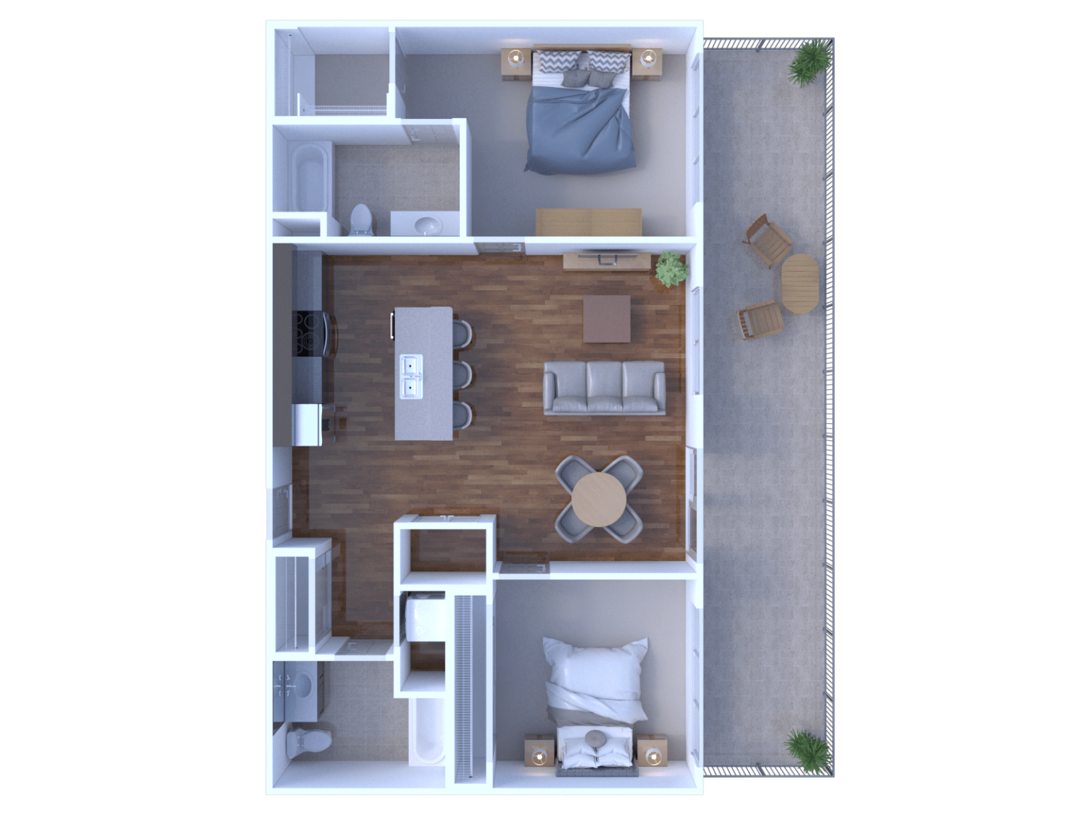 Studio, 1, & 2 Bedroom Floorplans | Parkway Lofts